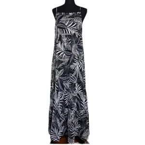 NWOT Banana Republic Smocked Leaf Print Maxi Dress
